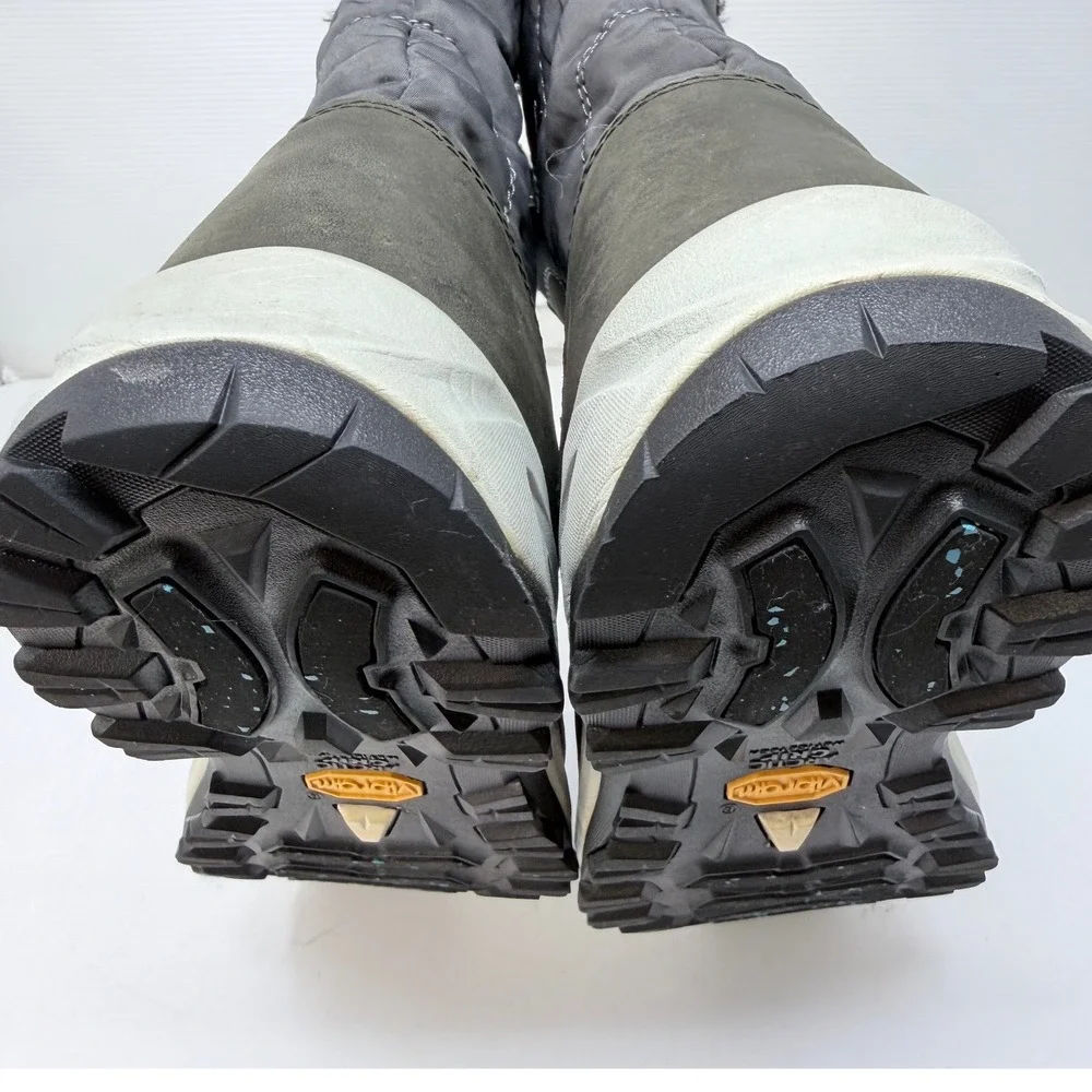 Pajar Canada Womens Gray Waterproof Winter Boots Vibram Arctic Grip Fits 8-8.5